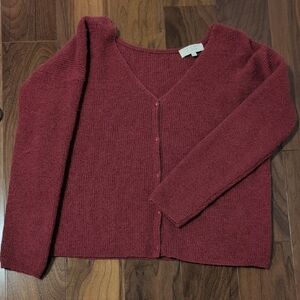 Sezane Red Women's Cardigan Sweater